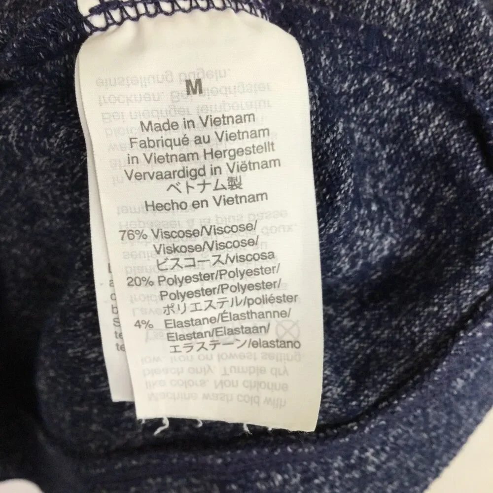 J by J. Crew Women Super Soft Side Tie Crew Neck Sweater Marled Navy Blue Size M